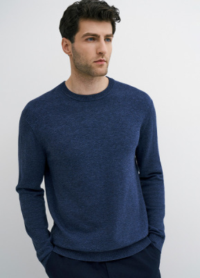Базовый вязаный джемпер, Синий