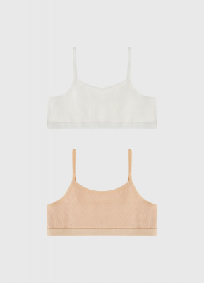 Топ для девочек, 2 шт., Белый