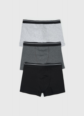 Трусы для мальчиков, 3 шт., Серый