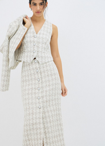 Твидовый жилет, Белый