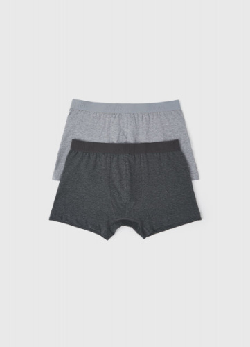 Трусы-транки, 2 штуки, Серый