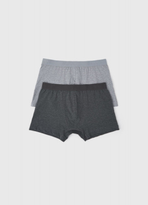 Трусы-транки, 2 штуки, Серый