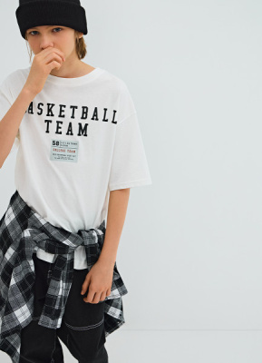 Футболка с принтом для мальчиков, Бежевый