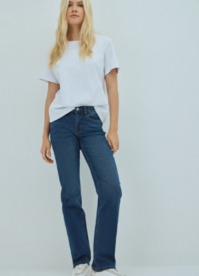 Базовые прямые джинсы, Синий