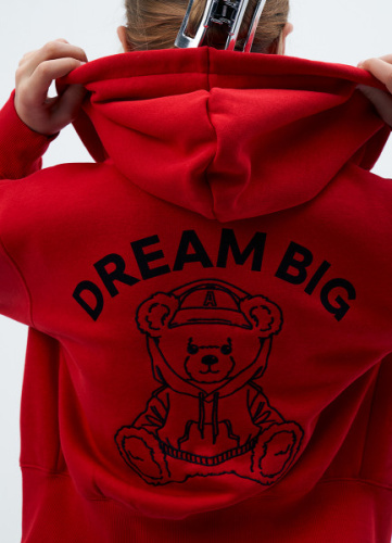 Укороченная толстовка для девочек, Красный