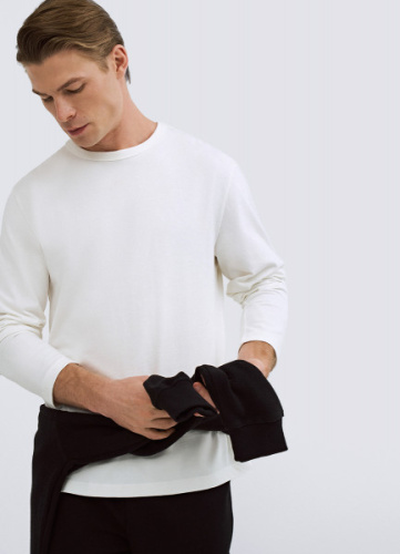 Лонгслив из хлопка, Белый