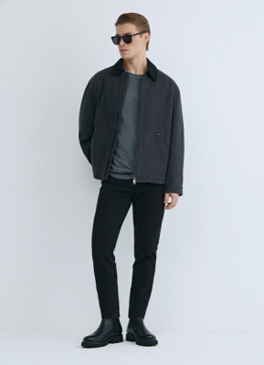 Базовые узкие джинсы, Черный