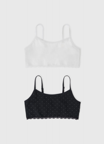 Топ для девочек, 2 шт., Черный