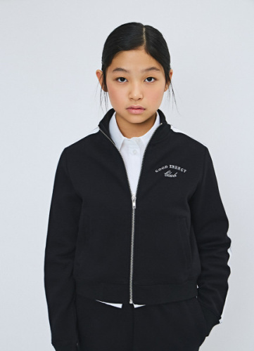 Толстовка на молнии для девочек, Черный