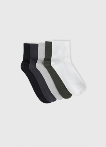 Короткие носки для мальчиков, 5 пар, Серый