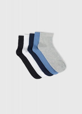 Короткие носки для мальчиков, 5 пар, Голубой