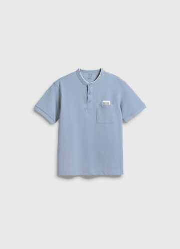 Поло с нашивкой для мальчиков, Голубой