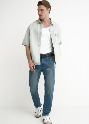 Зауженные джинсы, Синий