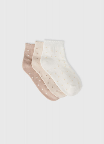 Носки для девочек, 3 пары, Бежевый