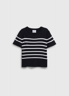 Джемпер с коротким рукавом для девочек, Черный