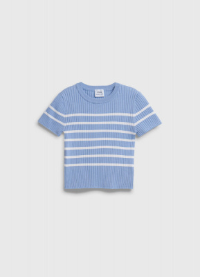 Джемпер с коротким рукавом для девочек, Голубой