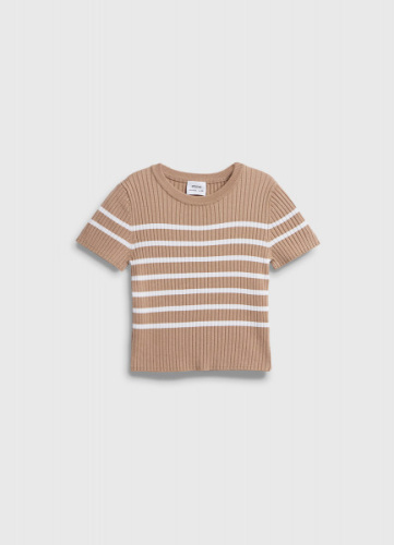 Джемпер с коротким рукавом для девочек, Бежевый