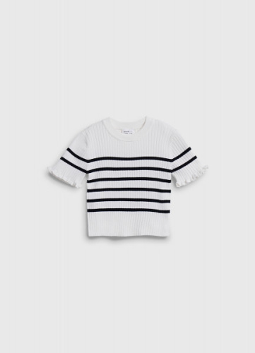 Джемпер с коротким рукавом для девочек, Белый