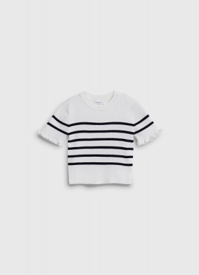 Джемпер с коротким рукавом для девочек, Белый