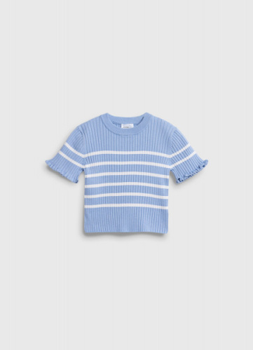 Джемпер с коротким рукавом для девочек, Голубой