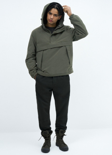 Куртка-анорак с капюшоном, Зеленый