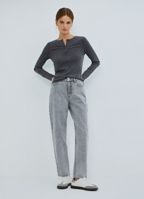 Джинсы Mom, Серый