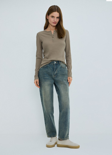 Джинсы Mom, Голубой