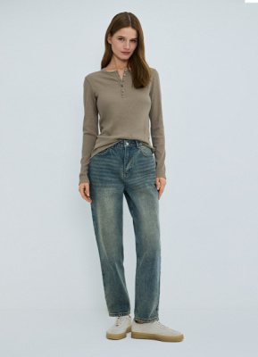 Джинсы Mom, Голубой