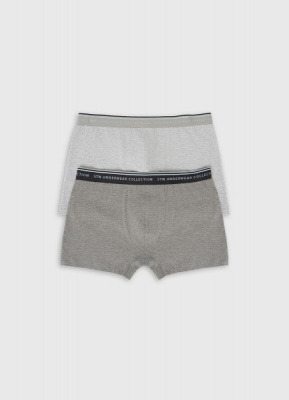 Трусы-транки, 2 шт., Серый