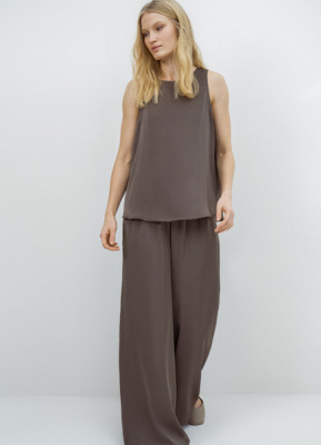 Сатиновый топ, Коричневый