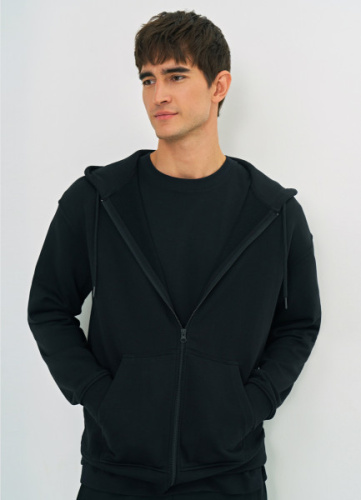 Базовая толстовка на молнии, Черный