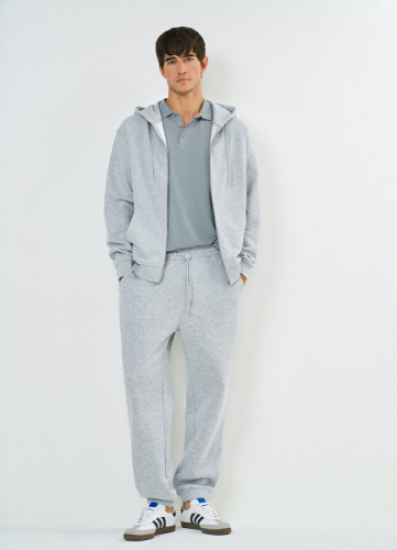 Базовая толстовка на молнии, Серый