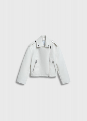 Куртка из искусственной кожи для девочек, Бежевый