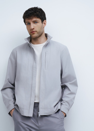 Лёгкая куртка с воротником-стойкой, Серый