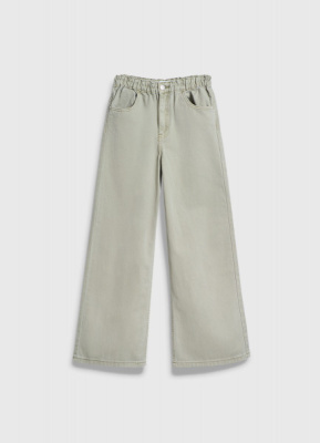 Широкие джинсы для девочек, Зеленый