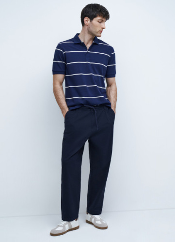 Брюки с регулируемым поясом, Синий