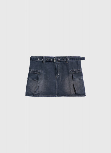 Джинсовая юбка мини для девочек, Черный