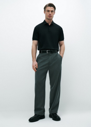 Поло из хлопка, Черный