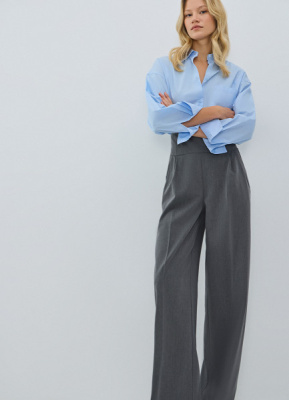 Широкие брюки, Серый