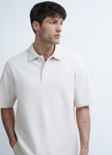 Поло свободного силуэта, Белый