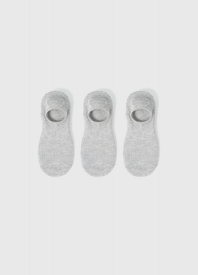 Подследники в рубчик, 3 пары, Серый