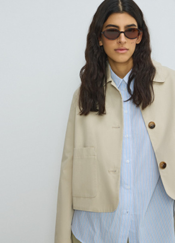 Куртка из плащевой ткани, Бежевый