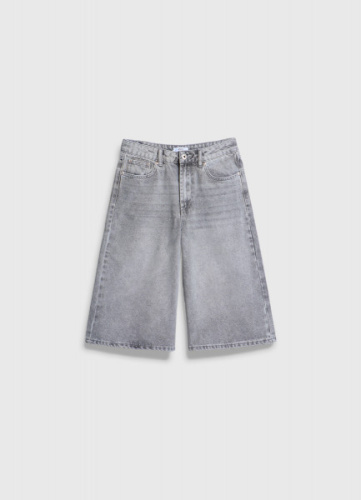 Джинсовые шорты-бермуды для девочек, Серый