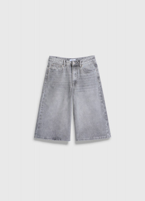 Джинсовые шорты-бермуды для девочек, Серый
