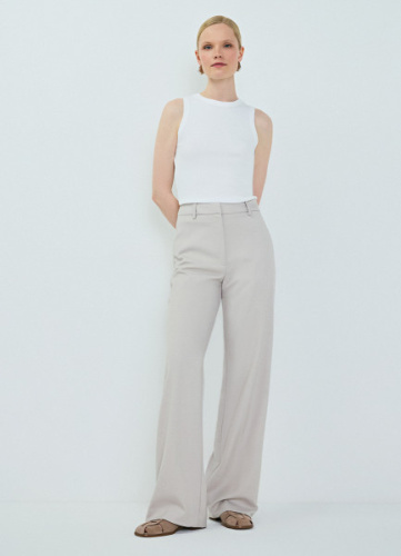 Базовая майка в рубчик, Белый