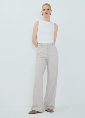 Базовая майка в рубчик, Белый