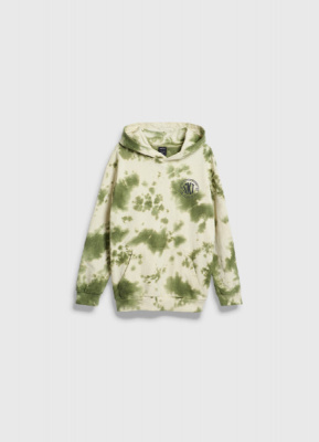Худи с принтом тай-дай для мальчиков, Зеленый