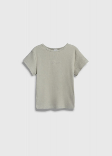 Футболка в рубчик для девочек, Зеленый