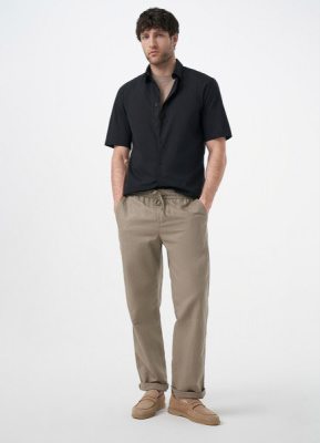 Базовая рубашка с коротким рукавом, Черный