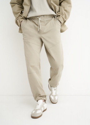 Джоггеры из тонкого твила, Бежевый